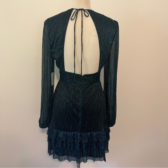 MILA Mae Long Sleeve Teal Shimmer Dress – Size Small – NWT - Picture 2 of 9